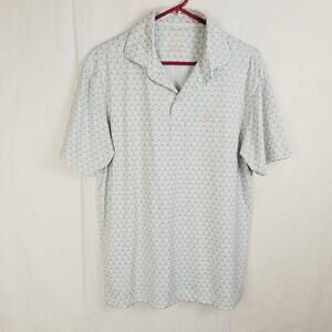 Rhoback The Koopa golf cart palm tree polo shirt Size medium Resort Active Luxe